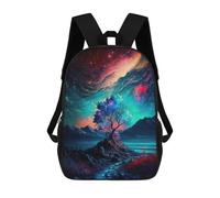 sinyumoney Sac À Dos Scolaire Imprimé En 3D Pour Enfants Galactic Tree Dreamscape Sacs À Livres, Sacs De Voyage Scolaires Grande Capacité Pour Enfants/étudiants/adultes 17inch