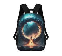 sinyumoney Sac À Dos Scolaire Imprimé En 3D Pour Enfants Gate to The Unknown Sacs À Livres, Sacs De Voyage Scolaires Grande Capacité Pour Enfants/étudiants/adultes 17inch