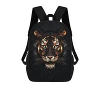sinyumoney Sac À Dos Scolaire Imprimé En 3D Pour Enfants Geometric Tiger Animation, Grande Capacité, Idéal Pour Les Voyages, Tendance Et Décontracté 17inch