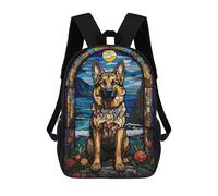 sinyumoney Sac À Dos Scolaire Imprimé En 3D Pour Enfants German Shepherd, Grande Capacité, Idéal Pour Les Voyages, Tendance Et Décontracté 17inch