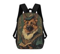 sinyumoney Sac À Dos Scolaire Imprimé En 3D Pour Enfants German Shepherd in Renaissance Attire Classic Dog Art, Grande Capacité, Idéal Pour Les Voyages, Tendance Et Décontracté 17inch