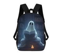 sinyumoney Sac À Dos Scolaire Imprimé En 3D Pour Enfants Ghost in The Library Sacs À Livres, Sacs De Voyage Scolaires Grande Capacité Pour Enfants/étudiants/adultes 17inch