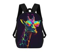 sinyumoney Sac À Dos Scolaire Imprimé En 3D Pour Enfants Giraffe Sunglasses Sacs À Livres, Sacs De Voyage Scolaires Grande Capacité Pour Enfants/étudiants/adultes 17inch
