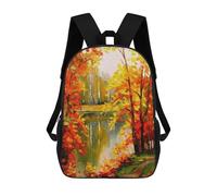 sinyumoney Sac À Dos Scolaire Imprimé En 3D Pour Enfants Golden Autumn Sacs À Livres, Sacs De Voyage Scolaires Grande Capacité Pour Enfants/étudiants/adultes 17inch