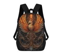 sinyumoney Sac À Dos Scolaire Imprimé En 3D Pour Enfants Golden Phoenix Bird, Grande Capacité, Idéal Pour Les Voyages, Tendance Et Décontracté 17inch