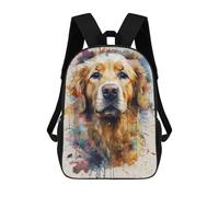 sinyumoney Sac À Dos Scolaire Imprimé En 3D Pour Enfants Golden Retriever Watercolor Sacs À Livres, Sacs De Voyage Scolaires Grande Capacité Pour Enfants/étudiants/adultes 17inch