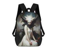 sinyumoney Sac À Dos Scolaire Imprimé En 3D Pour Enfants Gothic Lilith, Sac À Dos De Voyage Haute Capacité Pour Enfants, Sac À Livres, Sac D'école 17inch