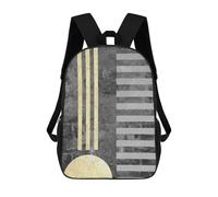 sinyumoney Sac À Dos Scolaire Imprimé En 3D Pour Enfants Gray And Gold Art S Sacs À Livres, Sacs De Voyage Scolaires Grande Capacité Pour Enfants/étudiants/adultes 17inch