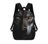 sinyumoney Sac À Dos Scolaire Imprimé En 3D Pour Enfants Half Wolf Half Human Grande Capacité, Sac De Voyage, Sac À Dos Tendance Pour Enfants, Sac À Dos Décontracté 17inch