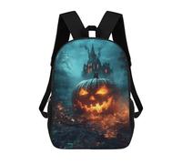 sinyumoney Sac À Dos Scolaire Imprimé En 3D Pour Enfants Halloween Castle Scene-1, Sac À Dos De Voyage Haute Capacité Pour Enfants, Sac À Livres, Sac D'école 17inch