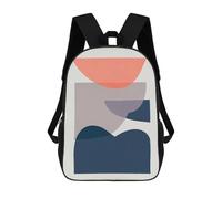 sinyumoney Sac À Dos Scolaire Imprimé En 3D Pour Enfants Harmonious Collage 2 Sacs À Livres, Sacs De Voyage Scolaires Grande Capacité Pour Enfants/étudiants/adultes 17inch