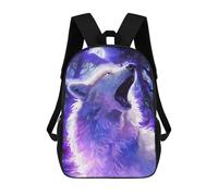 sinyumoney Sac À Dos Scolaire Imprimé En 3D Pour Enfants Howling Magical Wolf Sacs À Livres, Sacs De Voyage Scolaires Grande Capacité Pour Enfants/étudiants/adultes 17inch