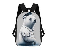 sinyumoney Sac À Dos Scolaire Imprimé En 3D Pour Enfants Ice Bear Sailor, Grande Capacité, Idéal Pour Les Voyages, Tendance Et Décontracté 17inch