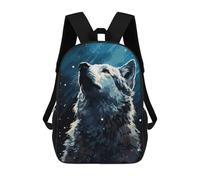 sinyumoney Sac À Dos Scolaire Imprimé En 3D Pour Enfants Inspiring Wolf Pixel Art Sacs À Livres, Sacs De Voyage Scolaires Grande Capacité Pour Enfants/étudiants/adultes 17inch