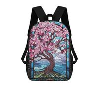 sinyumoney Sac À Dos Scolaire Imprimé En 3D Pour Enfants Japanese Sakura Bloom Art Sacs À Livres, Sacs De Voyage Scolaires Grande Capacité Pour Enfants/étudiants/adultes 17inch