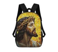 sinyumoney Sac À Dos Scolaire Imprimé En 3D Pour Enfants Jesus Christ Mosaic Sacs À Livres, Sacs De Voyage Scolaires Grande Capacité Pour Enfants/étudiants/adultes 17inch