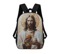 sinyumoney Sac À Dos Scolaire Imprimé En 3D Pour Enfants Jesus with Bread And Chalice Sacs À Livres, Sacs De Voyage Scolaires Grande Capacité Pour Enfants/étudiants/adultes 17inch
