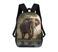 sinyumoney Sac À Dos Scolaire Imprimé En 3D Pour Enfants Jungle Elephant Majesty, Grande Capacité, Idéal Pour Les Voyages, Tendance Et Décontracté 17inch