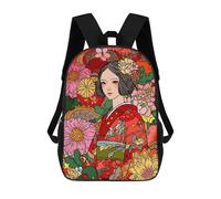 sinyumoney Sac À Dos Scolaire Imprimé En 3D Pour Enfants Kimono Flowers Asian Art Sac À Dos Scolaire Pour Enfants, Sac De Voyage, Sac À Livres Tendance, Grand Sac À Dos De Grande Capacité 17inch