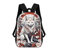 sinyumoney Sac À Dos Scolaire Imprimé En 3D Pour Enfants Kitsune Fox Mask Sac À Dos Scolaire Pour Enfants, Sac De Voyage, Sac À Livres Tendance, Grand Sac À Dos De Grande Capacité 17inch