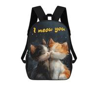 sinyumoney Sac À Dos Scolaire Imprimé En 3D Pour Enfants Kitty Love Sacs À Livres, Sacs De Voyage Scolaires Grande Capacité Pour Enfants/étudiants/adultes 17inch