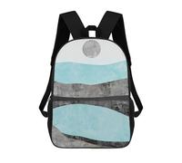 sinyumoney Sac À Dos Scolaire Imprimé En 3D Pour Enfants Landscape Collage A4, Grande Capacité, Idéal Pour Les Voyages, Tendance Et Décontracté 17inch