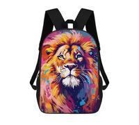 sinyumoney Sac À Dos Scolaire Imprimé En 3D Pour Enfants Lion Pop Art Sac À Dos Scolaire Pour Enfants, Sac De Voyage, Sac À Livres Tendance, Grand Sac À Dos De Grande Capacité 17inch