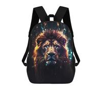 sinyumoney Sac À Dos Scolaire Imprimé En 3D Pour Enfants Lion Water Neon Cosmic Art, Grande Capacité, Idéal Pour Les Voyages, Tendance Et Décontracté 17inch