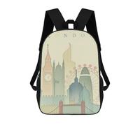 sinyumoney Sac À Dos Scolaire Imprimé En 3D Pour Enfants London England Skyline Sacs À Livres, Sacs De Voyage Scolaires Grande Capacité Pour Enfants/étudiants/adultes 17inch