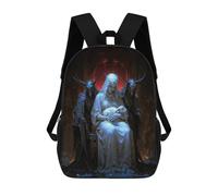 sinyumoney Sac À Dos Scolaire Imprimé En 3D Pour Enfants Madonna with Lamb And Demons Sac À Dos Scolaire Pour Enfants, Sac De Voyage, Sac À Livres Tendance, Grand Sac À Dos De Grande Capacité 17inch