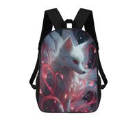 sinyumoney Sac À Dos Scolaire Imprimé En 3D Pour Enfants Magical Fox with Hearts, Sac À Dos De Voyage Haute Capacité Pour Enfants, Sac À Livres, Sac D'école 17inch