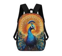 sinyumoney Sac À Dos Scolaire Imprimé En 3D Pour Enfants Magical Peacock Artwork -2, Sac À Dos De Voyage Haute Capacité Pour Enfants, Sac À Livres, Sac D'école 17inch
