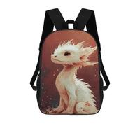sinyumoney Sac À Dos Scolaire Imprimé En 3D Pour Enfants Magical White Dragon Artwork, Sac À Dos De Voyage Haute Capacité Pour Enfants, Sac À Livres, Sac D'école 17inch