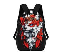 sinyumoney Sac À Dos Scolaire Imprimé En 3D Pour Enfants Majestic Crowned Fox Digital Art, Grande Capacité, Idéal Pour Les Voyages, Tendance Et Décontracté 17inch