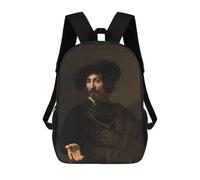 sinyumoney Sac À Dos Scolaire Imprimé En 3D Pour Enfants Man with A Steel Gorget, Grande Capacité, Idéal Pour Les Voyages, Tendance Et Décontracté 17inch
