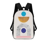 sinyumoney Sac À Dos Scolaire Imprimé En 3D Pour Enfants Metal And Gold Art 8 Sacs À Livres, Sacs De Voyage Scolaires Grande Capacité Pour Enfants/étudiants/adultes 17inch
