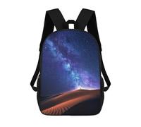 sinyumoney Sac À Dos Scolaire Imprimé En 3D Pour Enfants Milky Way Over Sand Dunes, Sac À Dos De Voyage Haute Capacité Pour Enfants, Sac À Livres, Sac D'école 17inch