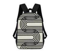 sinyumoney Sac À Dos Scolaire Imprimé En 3D Pour Enfants Minimalist Lines 16 Sacs À Livres, Sacs De Voyage Scolaires Grande Capacité Pour Enfants/étudiants/adultes 17inch