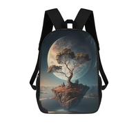 sinyumoney Sac À Dos Scolaire Imprimé En 3D Pour Enfants Moonlit Floating Island, Grande Capacité, Idéal Pour Les Voyages, Tendance Et Décontracté 17inch