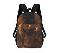 sinyumoney Sac À Dos Scolaire Imprimé En 3D Pour Enfants Moses And The Commandments, Sac À Dos De Voyage Haute Capacité Pour Enfants, Sac À Livres, Sac D'école 17inch