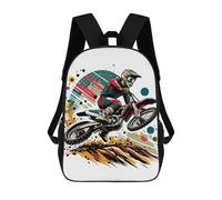 sinyumoney Sac À Dos Scolaire Imprimé En 3D Pour Enfants Motocross Wpap Pop Art Col, Grande Capacité, Idéal Pour Les Voyages, Tendance Et Décontracté 17inch