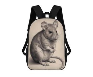 sinyumoney Sac À Dos Scolaire Imprimé En 3D Pour Enfants Mouse Pencil Drawing Sacs À Livres, Sacs De Voyage Scolaires Grande Capacité Pour Enfants/étudiants/adultes 17inch