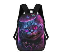 sinyumoney Sac À Dos Scolaire Imprimé En 3D Pour Enfants Neon Fantasy Cat Artwork, Grande Capacité, Idéal Pour Les Voyages, Tendance Et Décontracté 17inch