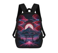 sinyumoney Sac À Dos Scolaire Imprimé En 3D Pour Enfants Neon Mountain Gate, Sac À Dos De Voyage Haute Capacité Pour Enfants, Sac À Livres, Sac D'école 17inch