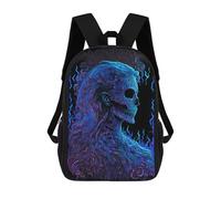 sinyumoney Sac À Dos Scolaire Imprimé En 3D Pour Enfants Neon Skull Artwork -2, Sac À Dos De Voyage Haute Capacité Pour Enfants, Sac À Livres, Sac D'école 17inch