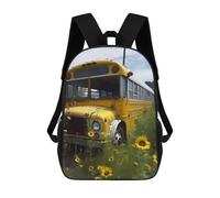sinyumoney Sac À Dos Scolaire Imprimé En 3D Pour Enfants Old School Bus, Sac À Dos De Voyage Haute Capacité Pour Enfants, Sac À Livres, Sac D'école 17inch
