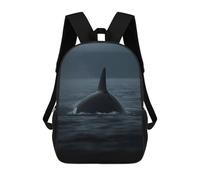 sinyumoney Sac À Dos Scolaire Imprimé En 3D Pour Enfants Orca Whale Rising Above Sacs À Livres, Sacs De Voyage Scolaires Grande Capacité Pour Enfants/étudiants/adultes 17inch