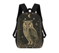 sinyumoney Sac À Dos Scolaire Imprimé En 3D Pour Enfants Owl Wisdom Sacs À Livres, Sacs De Voyage Scolaires Grande Capacité Pour Enfants/étudiants/adultes 17inch