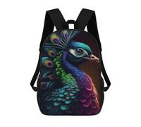 sinyumoney Sac À Dos Scolaire Imprimé En 3D Pour Enfants Peacock Color Sacs À Livres, Sacs De Voyage Scolaires Grande Capacité Pour Enfants/étudiants/adultes 17inch