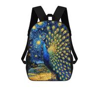sinyumoney Sac À Dos Scolaire Imprimé En 3D Pour Enfants Peacock Under Starry Night Sac À Dos Scolaire Pour Enfants, Sac De Voyage, Sac À Livres Tendance, Grand Sac À Dos De Grande Capacité 17inch